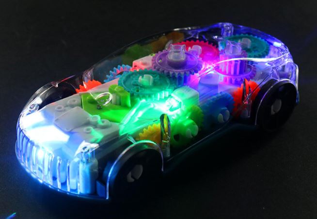 Electric Toy Car Transparent Gear Concept Car