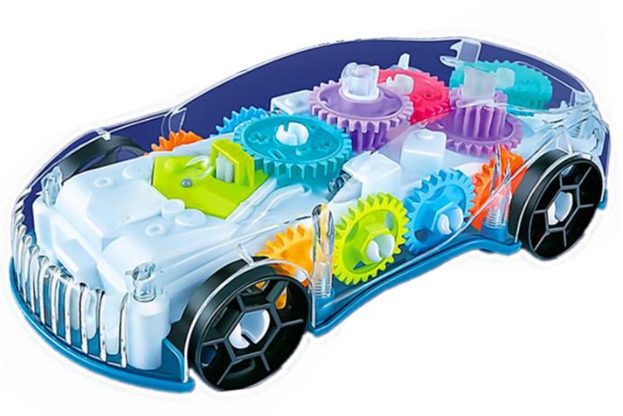 Electric Toy Car Transparent Gear Concept Car