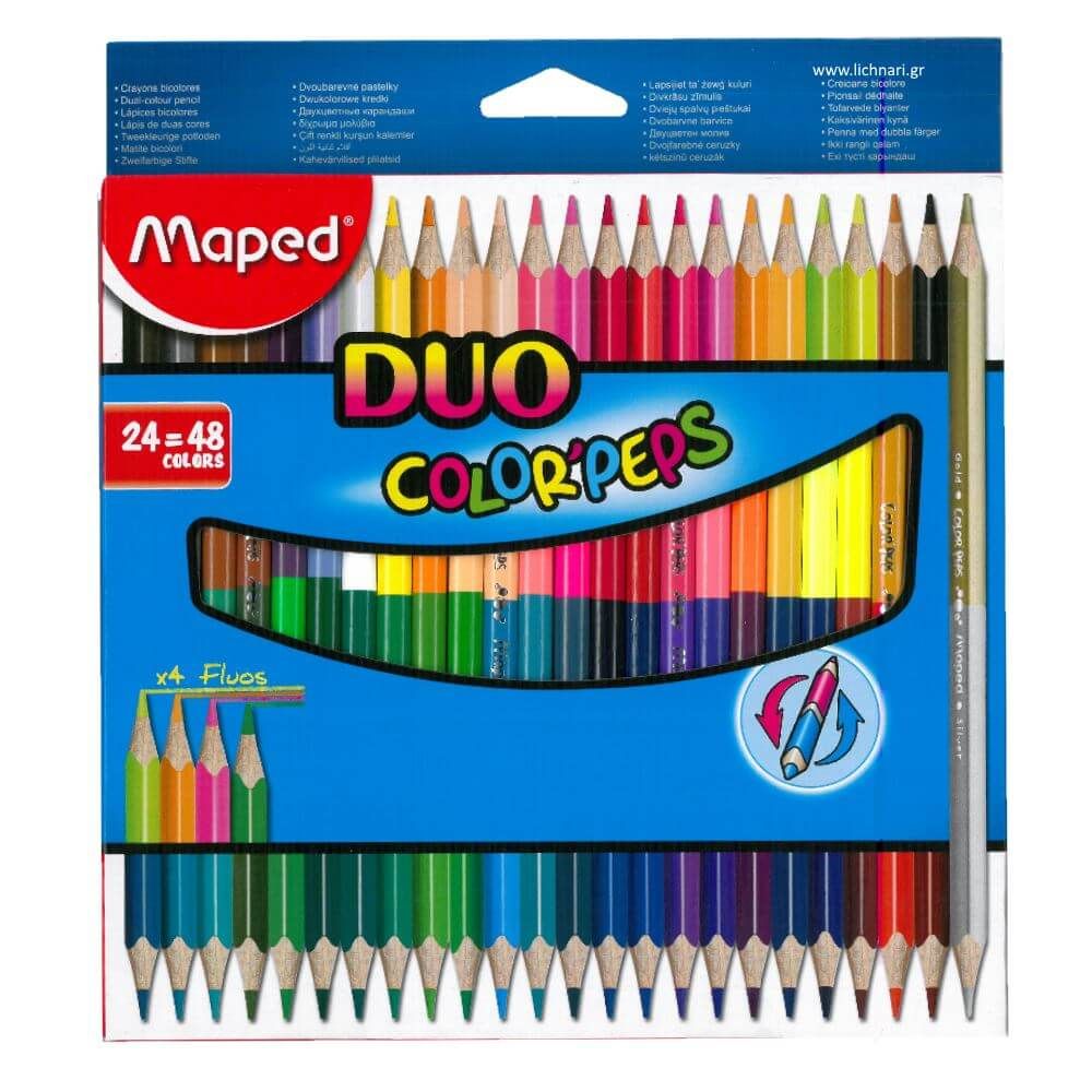 MAPED Color Peps PencilsDuox24=48Clrs MD-829602