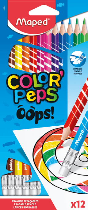 Maped Color Pencils Erasable Oops 12 Colors MD-832812