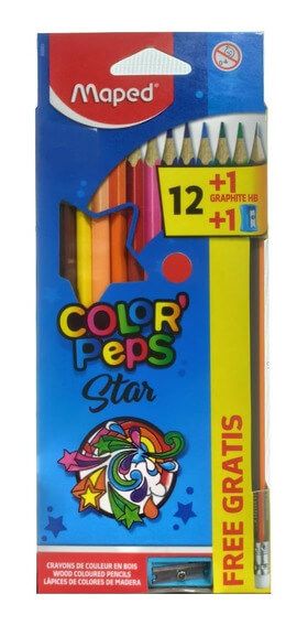 Maped Color Peps Pencils 12+1Pencil+Sharpner MD-832023