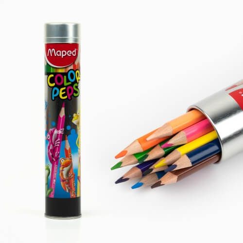 MAPED Color Peps Pencils 12Col Metal Tube MD-832044