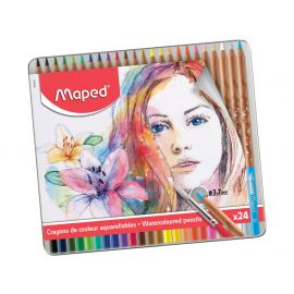 MAPED WatercolourPencils Artist metal ST=24col MD-832424