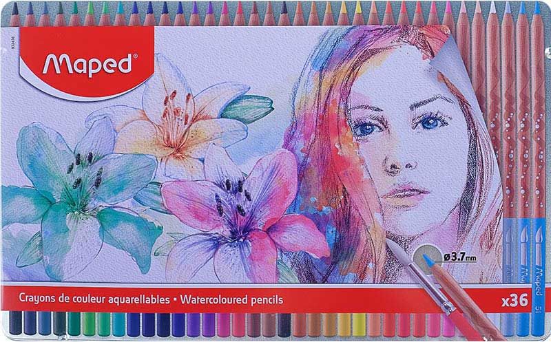 MAPED WatercolourPencils Artist metal ST=36col  MD-832436