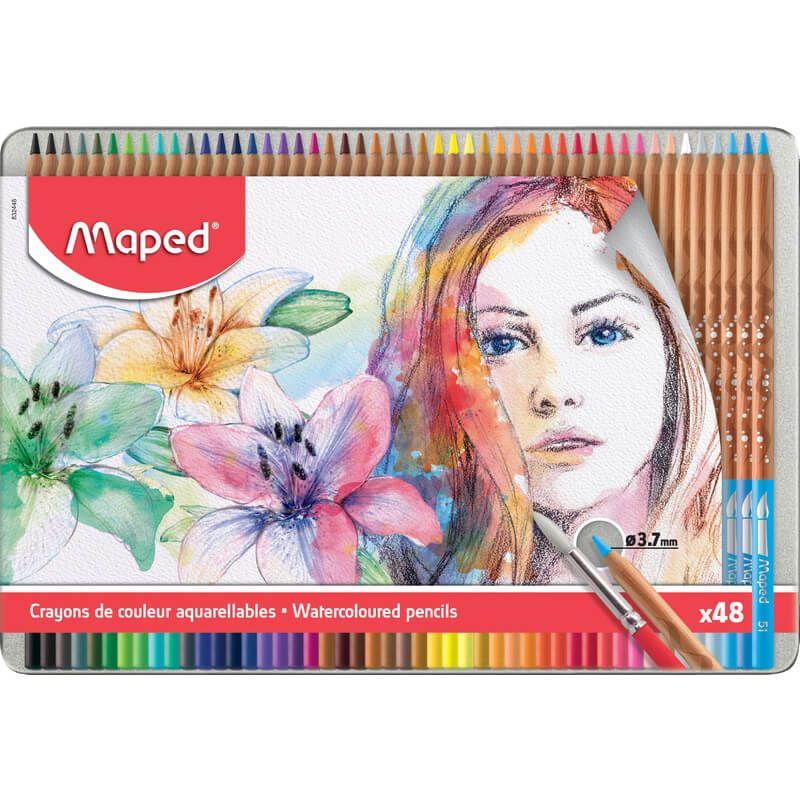 Maped WatercolourPencils Artist metal ST=48col  MD-832448