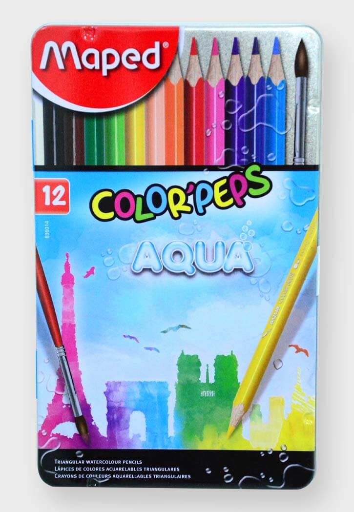 Maped Color Peps Watercolor Metal Set 12Col MD-836014