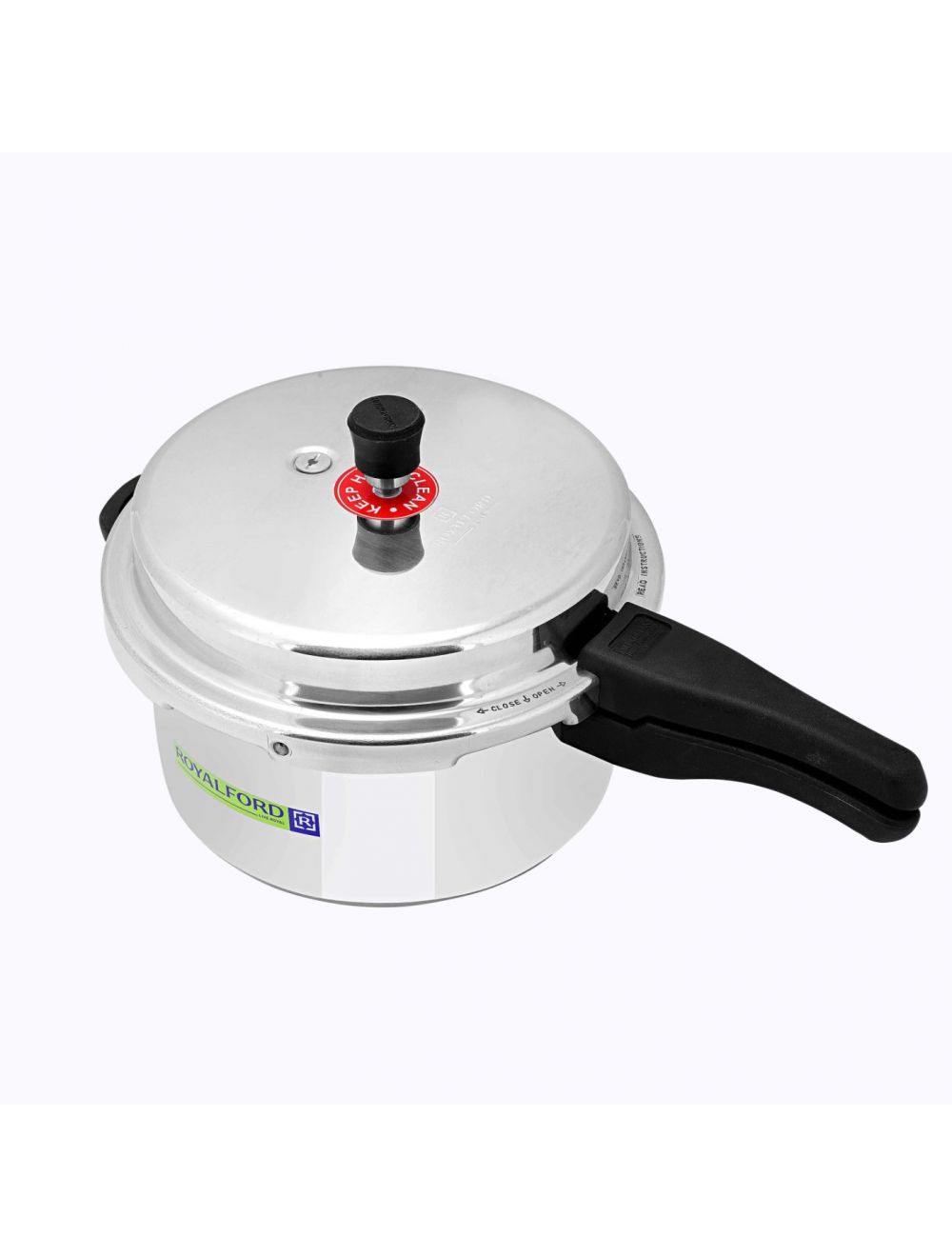 Royalford Combo Aluminum Pressure Cooker 5 + 3 liter Silver