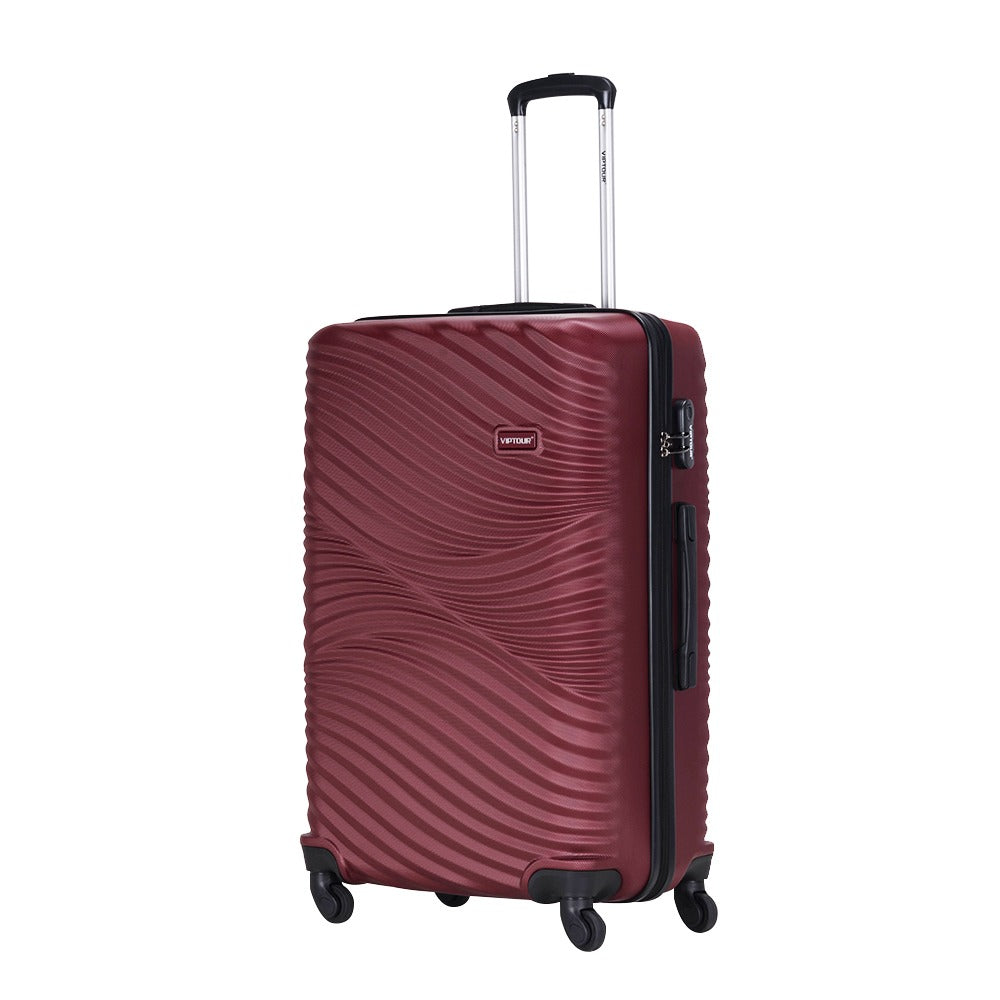 VipTour Abs Trolley Luggage 3PCS Set Burgundy