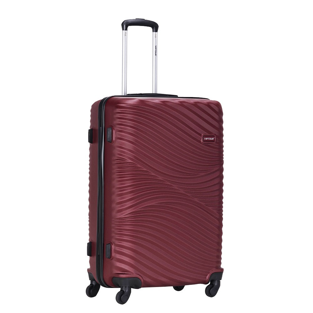 VipTour Abs Trolley Luggage 3PCS Set Burgundy