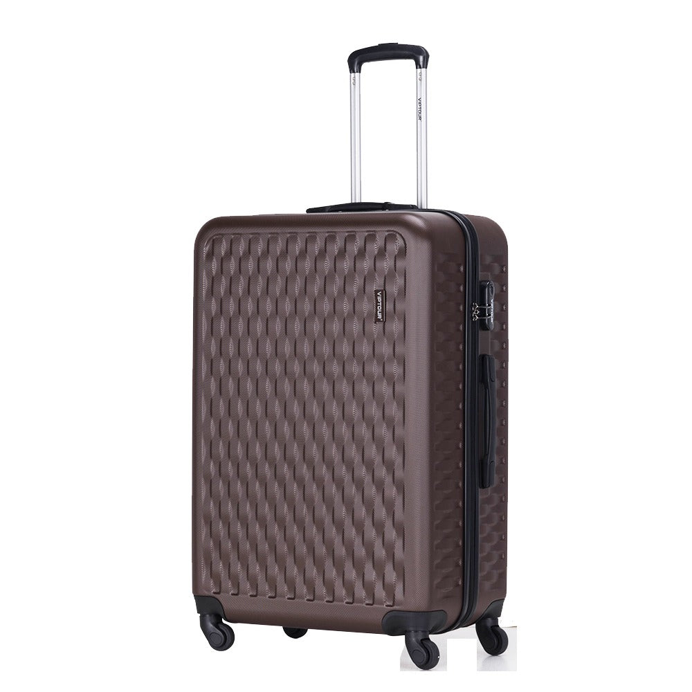 VipTour Abs Trolley Luggage 3PCS Set Brown