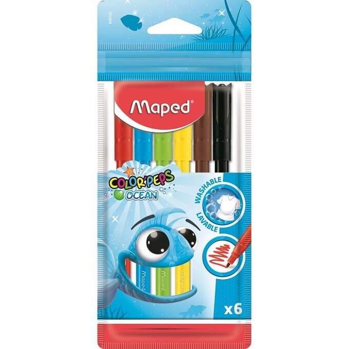 MAPED PULSE Felt Pen Ocean ST=6col  MD-845723