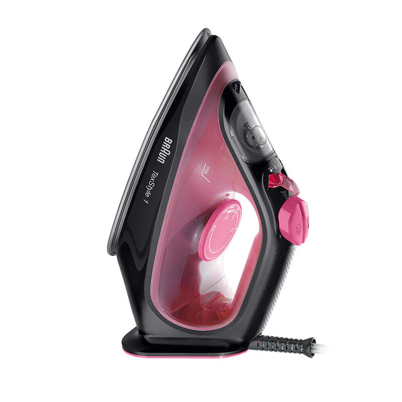 Braun TexStyle 1 Steam Iron 2000W 220ml Tank Purple | reliable performance | lightweight | variable steam settings | safety features | stylish | even heat distribution | Halabh.com