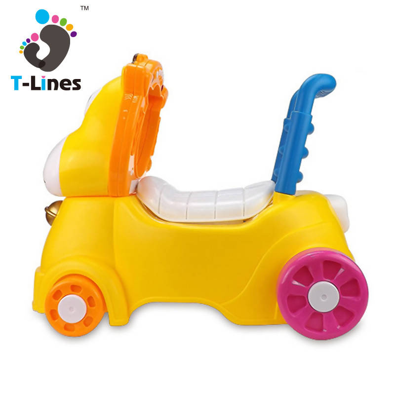 Ride On Free Wheel Car Toy Portable Plastic Baby Toilet With Music