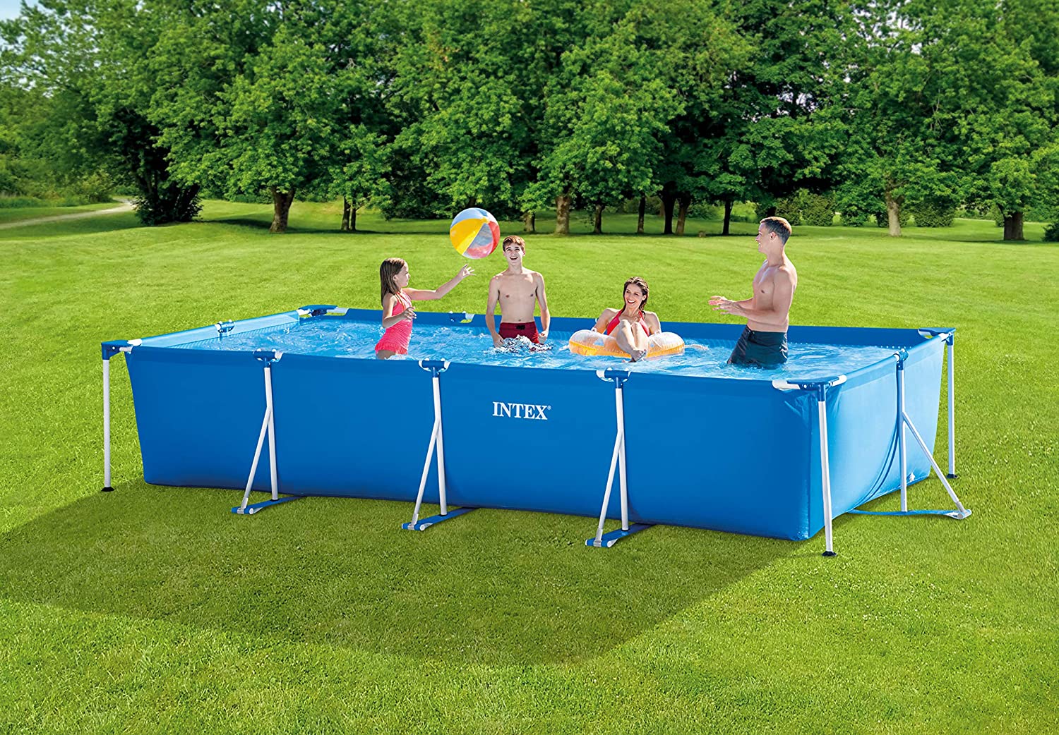 Rectangular Frame Pool 450x220x84cm Set With Filter Pump