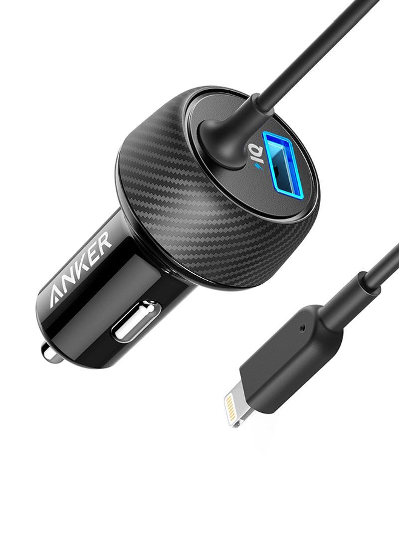 Anker Powerdrive Classic Pd 2 With C To Lightning Cable Black