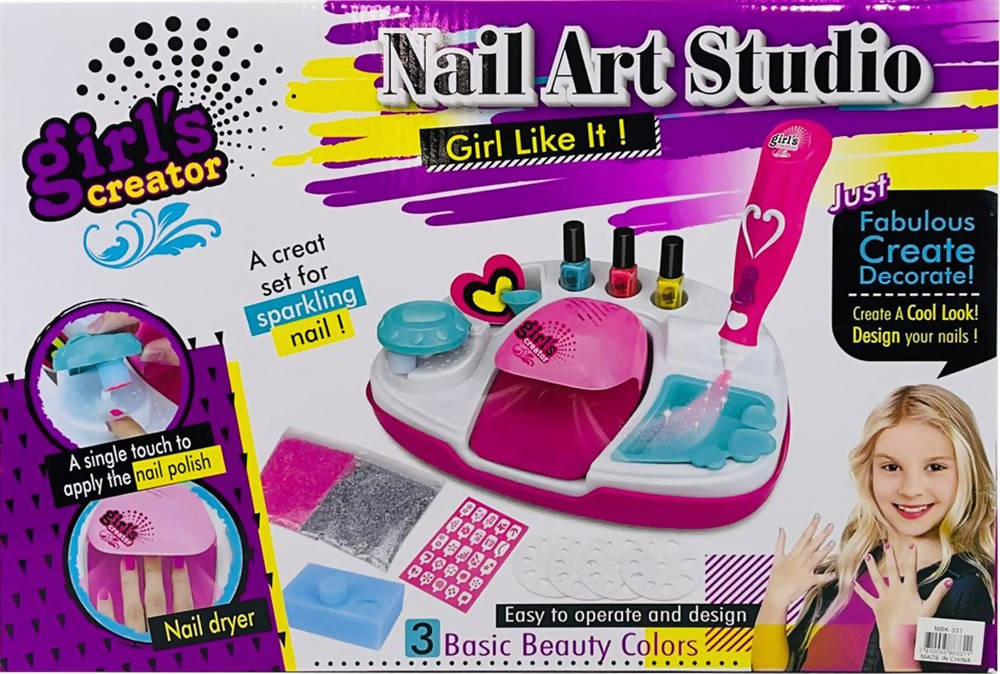 Children's Manicure Set With A Lamp For Drying Nails