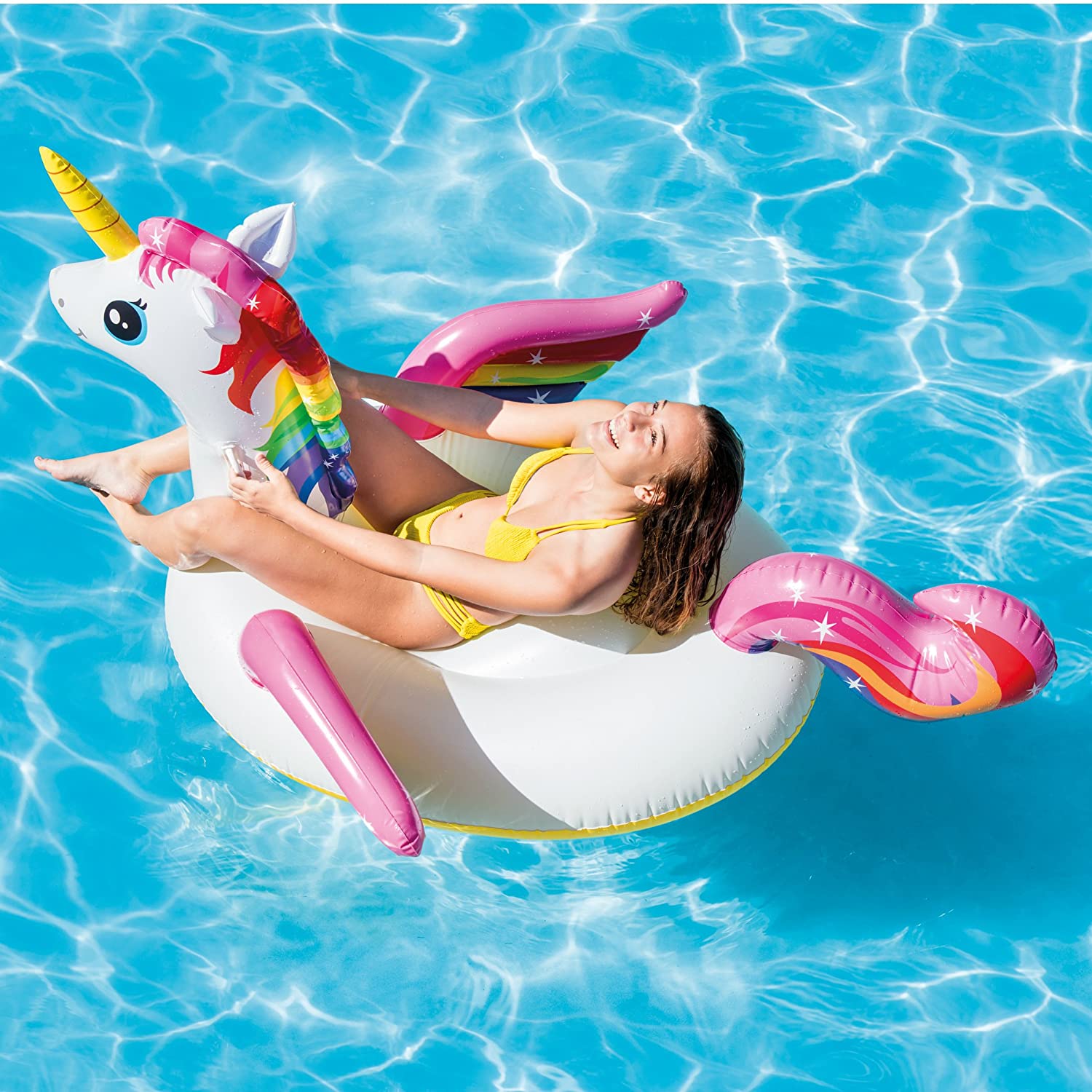 Intex Unicorn Inflatable Ride On Pool Float 79 X 55 X 38