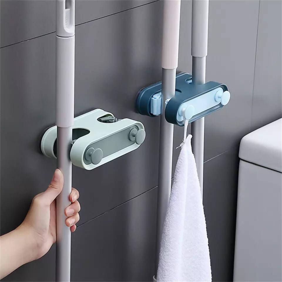 Mop Hooks Multi-Purpose RackBrush Broom Hanger Hook Wall Mounted Mop Organizer Holder Kitchen Strong Hooks Seamless Hook