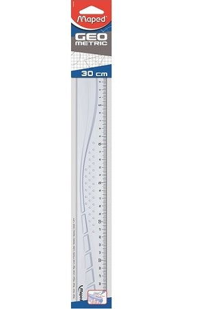 Ruler 30cm Geometric Flat