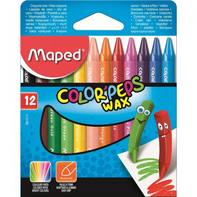 Maped Crayons Colour Peps Wax 12 Pieces M861011