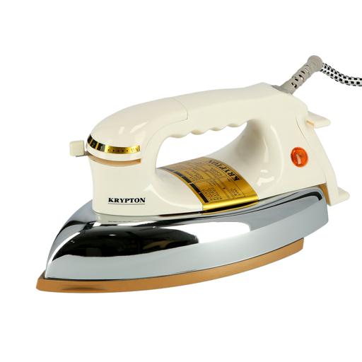 Krypton Dry Iron Non Stick Teflon Soleplaten White & Gold | in Bahrain | Halabh.com