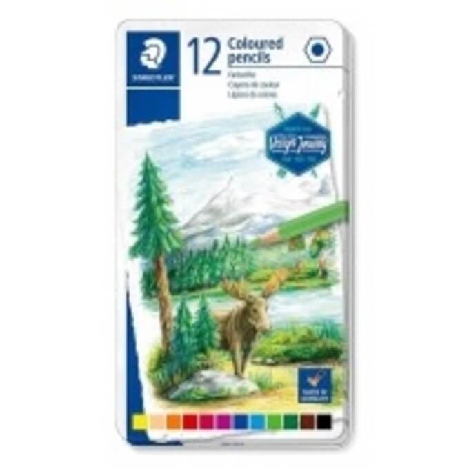 Staedler Coloured Pencil Permanent MetalBox 12col ST-146C-M12