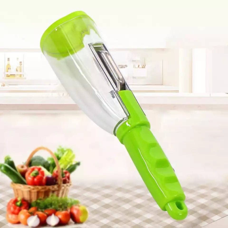 Multifunctional Fruit Peeler with Trash Storage Box for Vegetable and Carrot Fruit Potato Peelers Kitchen Gadgets Accessories