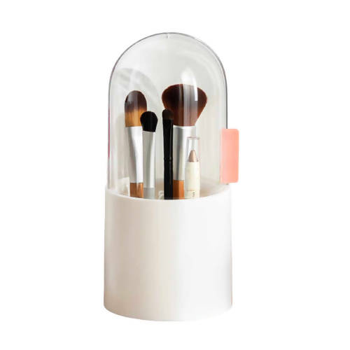 Inscraft Capsule Makeup Brush Holder With Pearls White