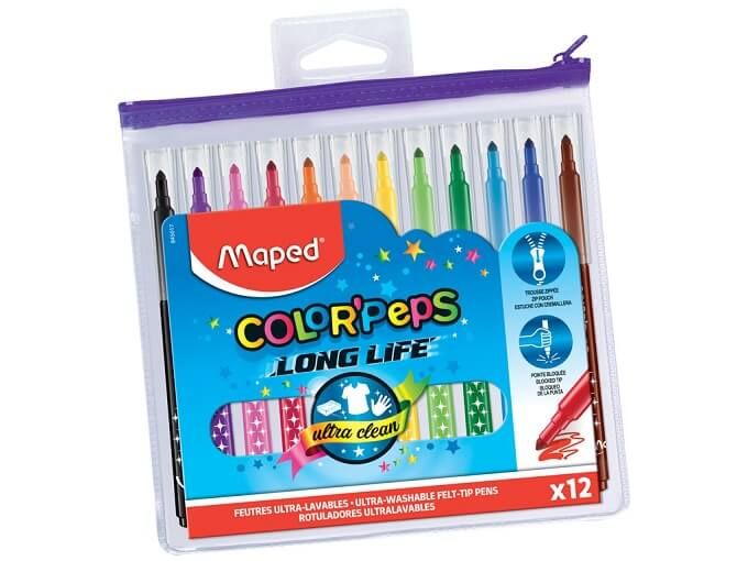 Maped Color Peps Felt Tips 12Col Zip MD-845017