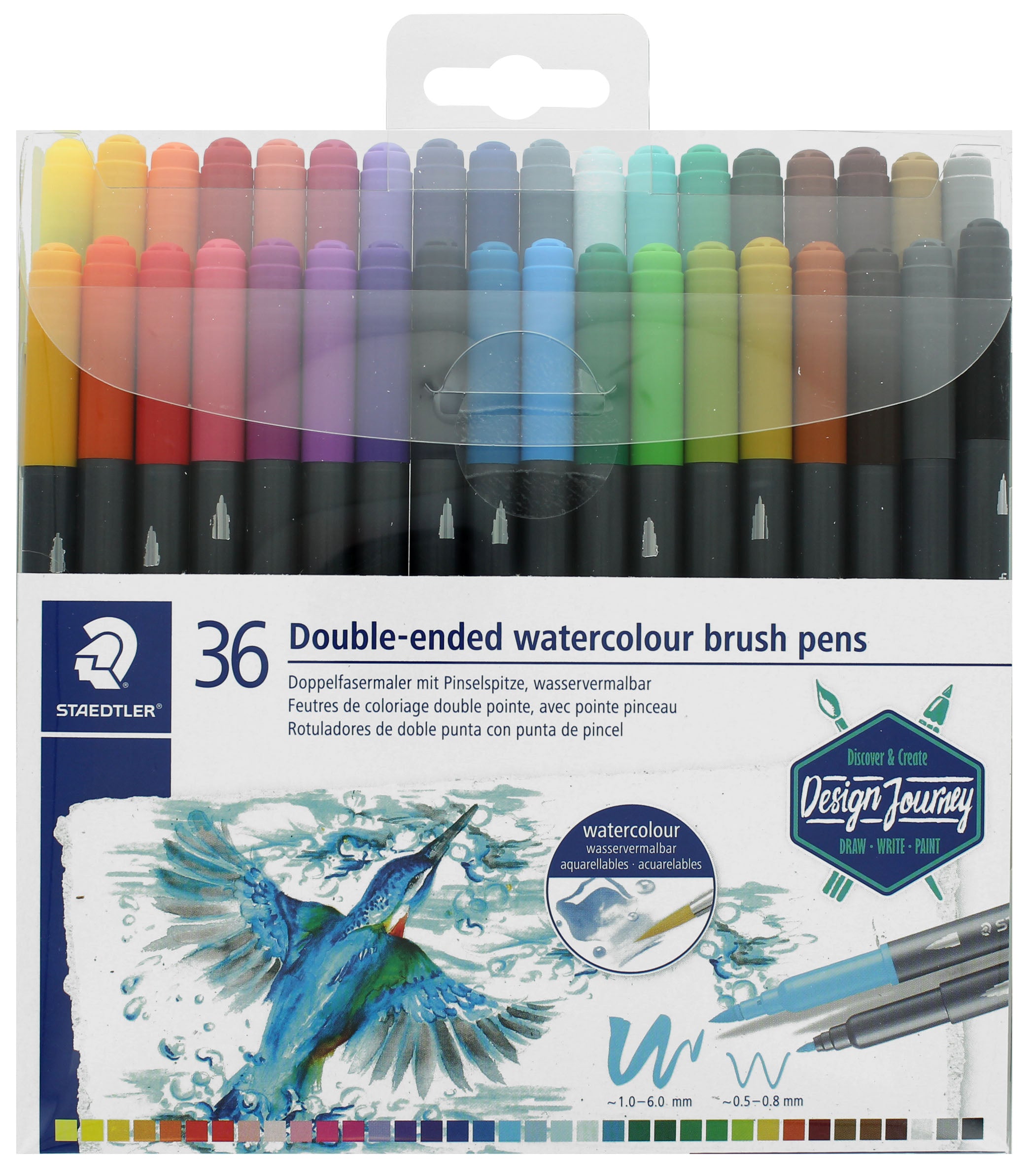 Staedtler Double Ended Watercolor Brush Pens 36pc