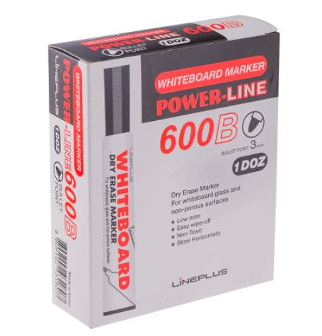 Powerline White Board Marker Black