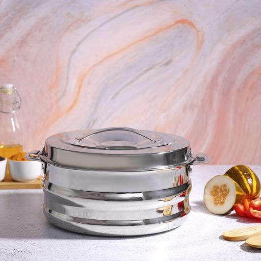 Royalford  Galaxy Double Wall Stainless Steel Hot Pot Silver