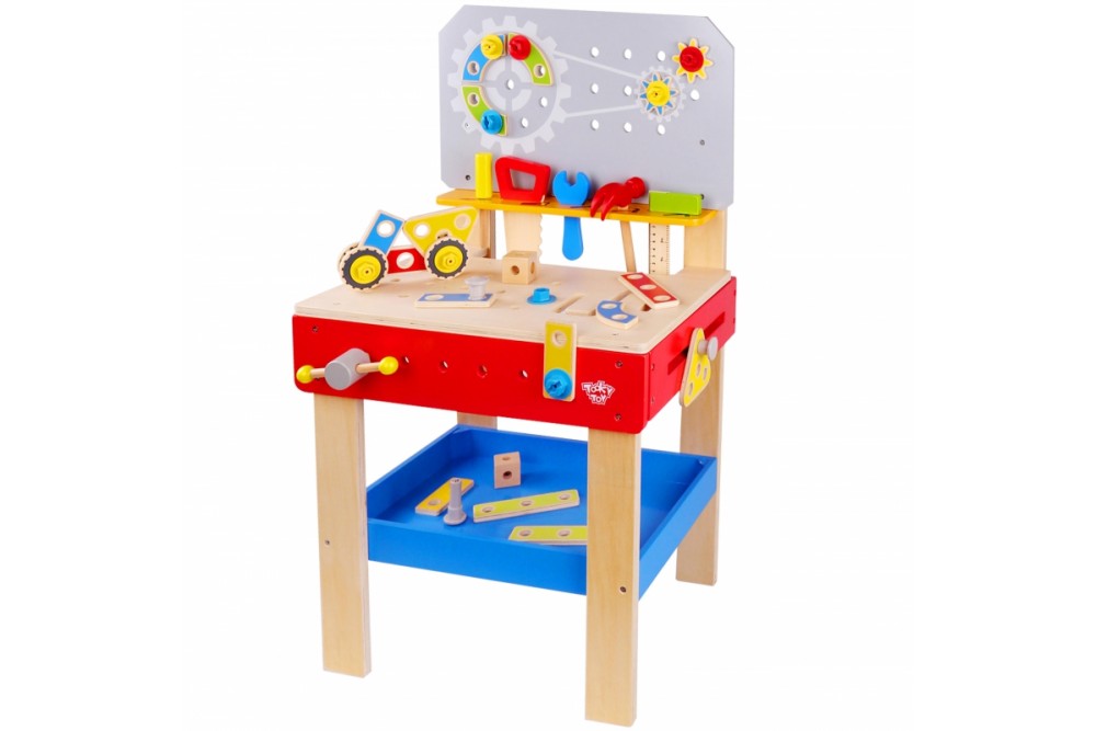 Tooky Toy Wooden Workbench With Legs