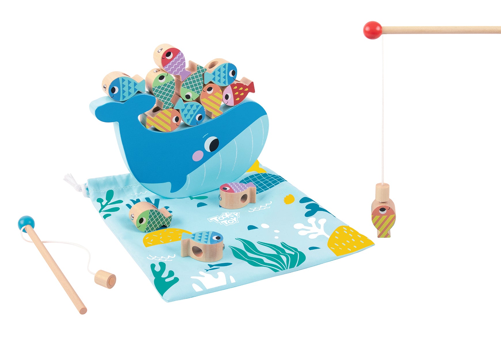 Tooky Toy Multifunction Fish Stacking Game