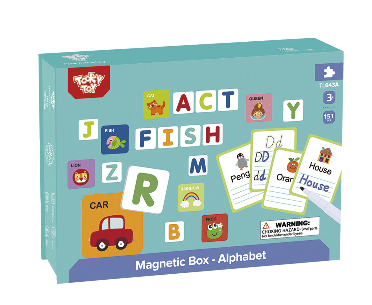 Tooky Toy Learning Alphabets & Animals Magnetic Box With Whiteboard Pen
