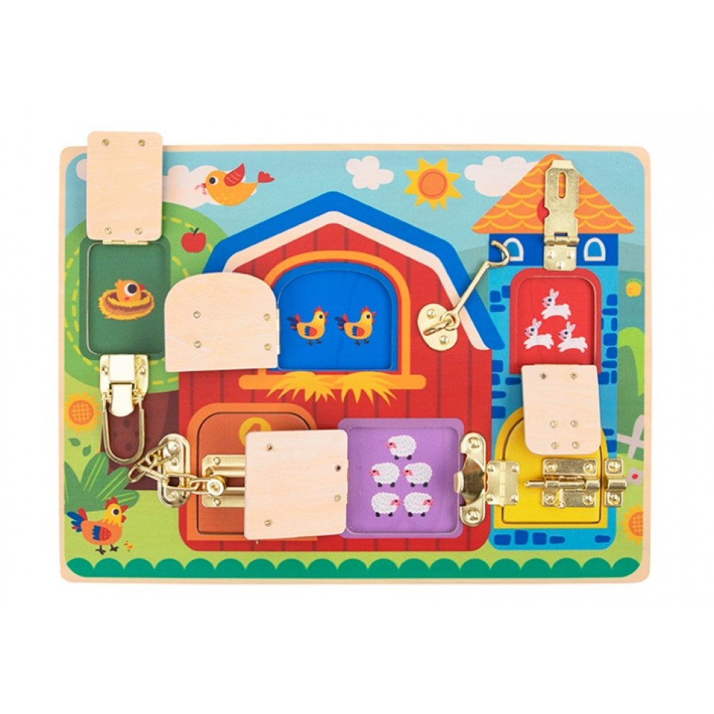 Tooky Toy Wooden Stable with Locks