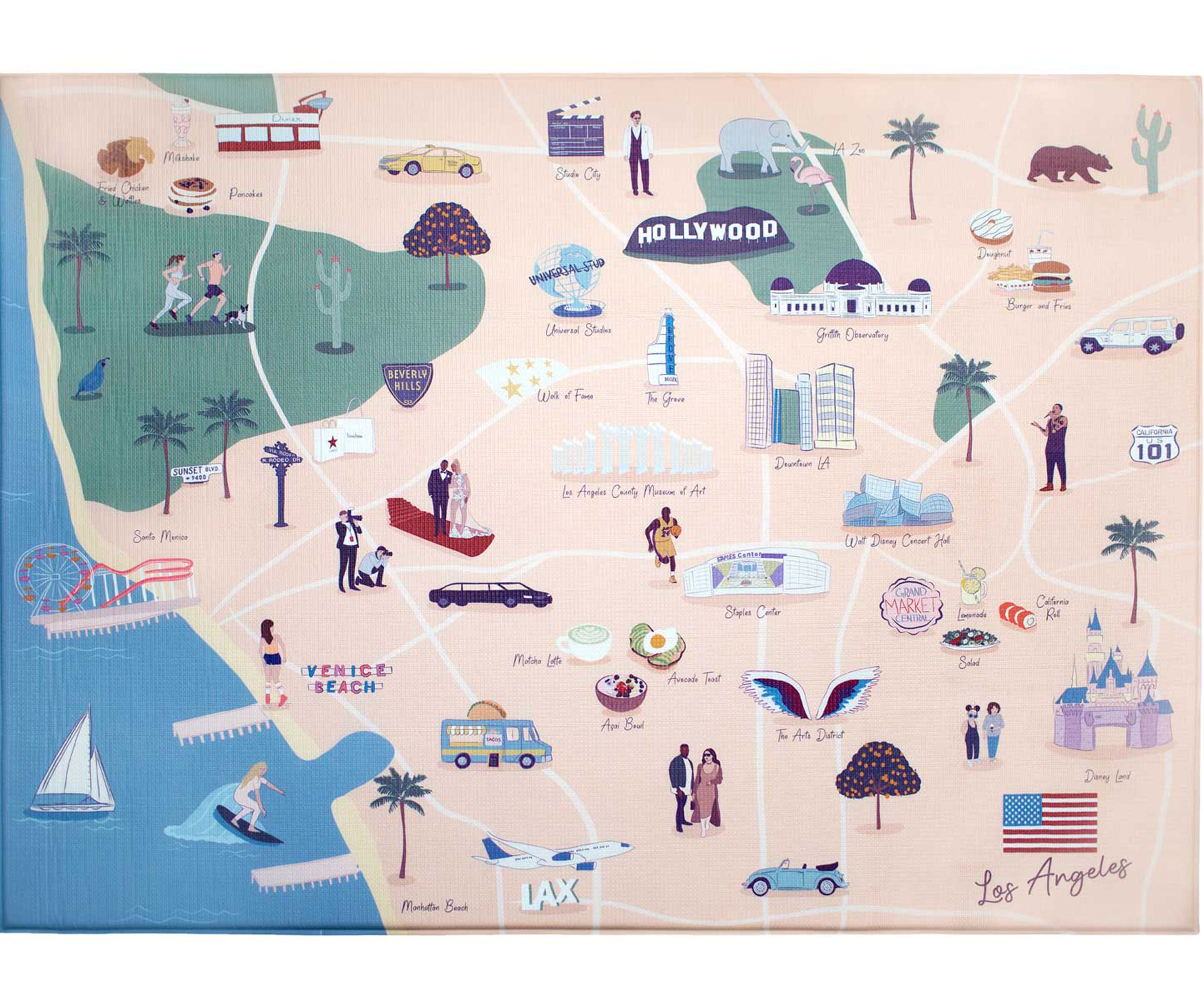 Milk It Baby Los Angeles Play Mat TPU Foam Reversible Mat | Baby Toys & Kids | Halabh.com