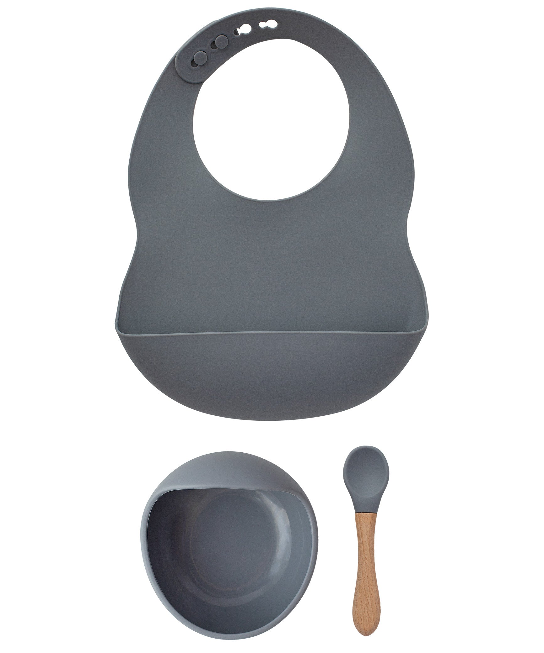 Milk It Baby Berry Blue Bib & Bowl Set Food Grade Silicone Set | Baby Products | Halabh.com