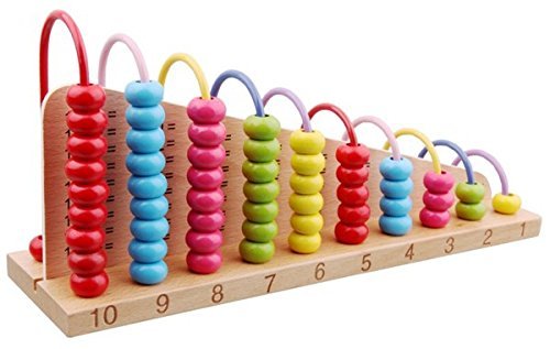 Beech Wood Abacus Bead Counting Frame Calculation Arithmetical Rack