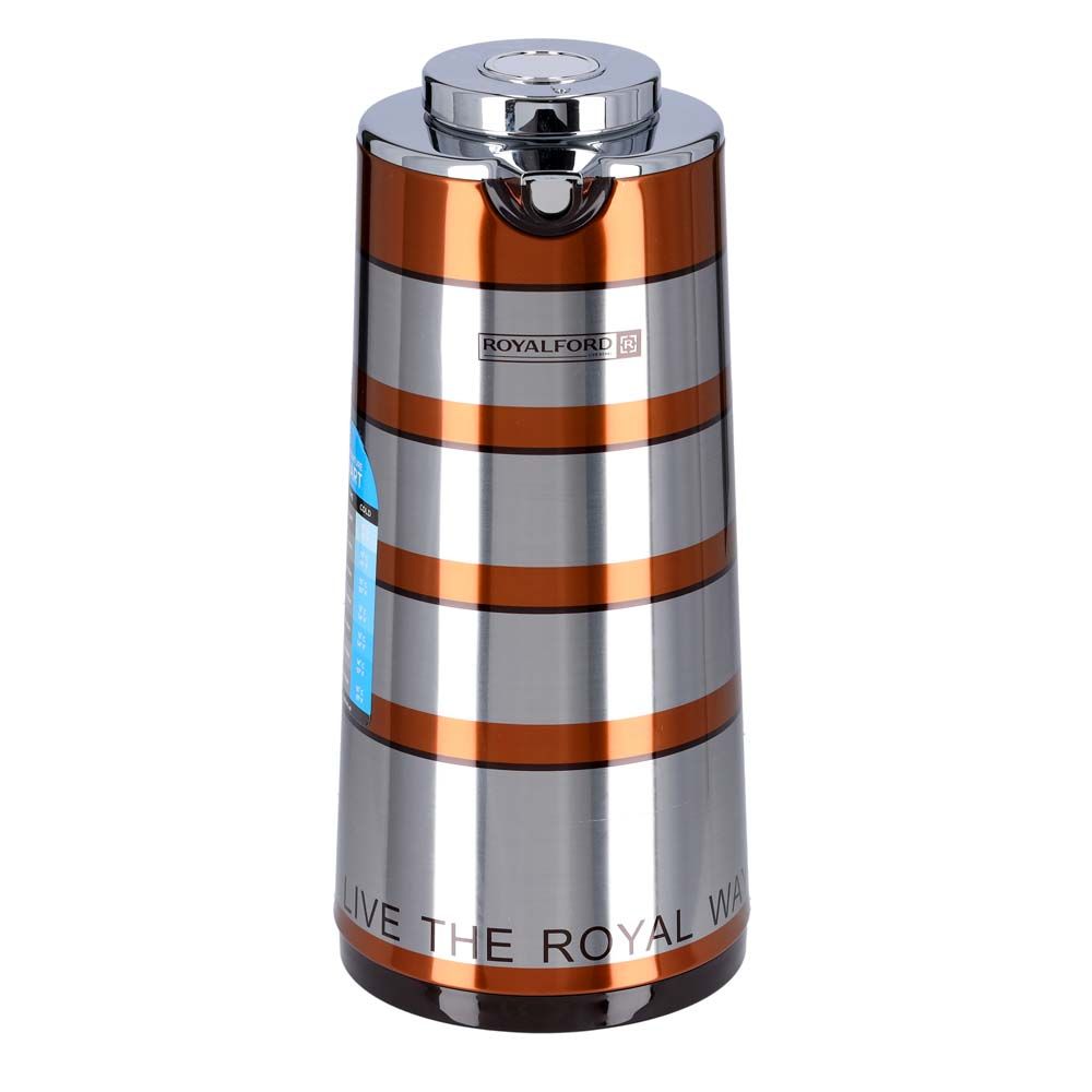 Shop Royalford Golden Figured Vacuum Flask | Best Flask | Halabh