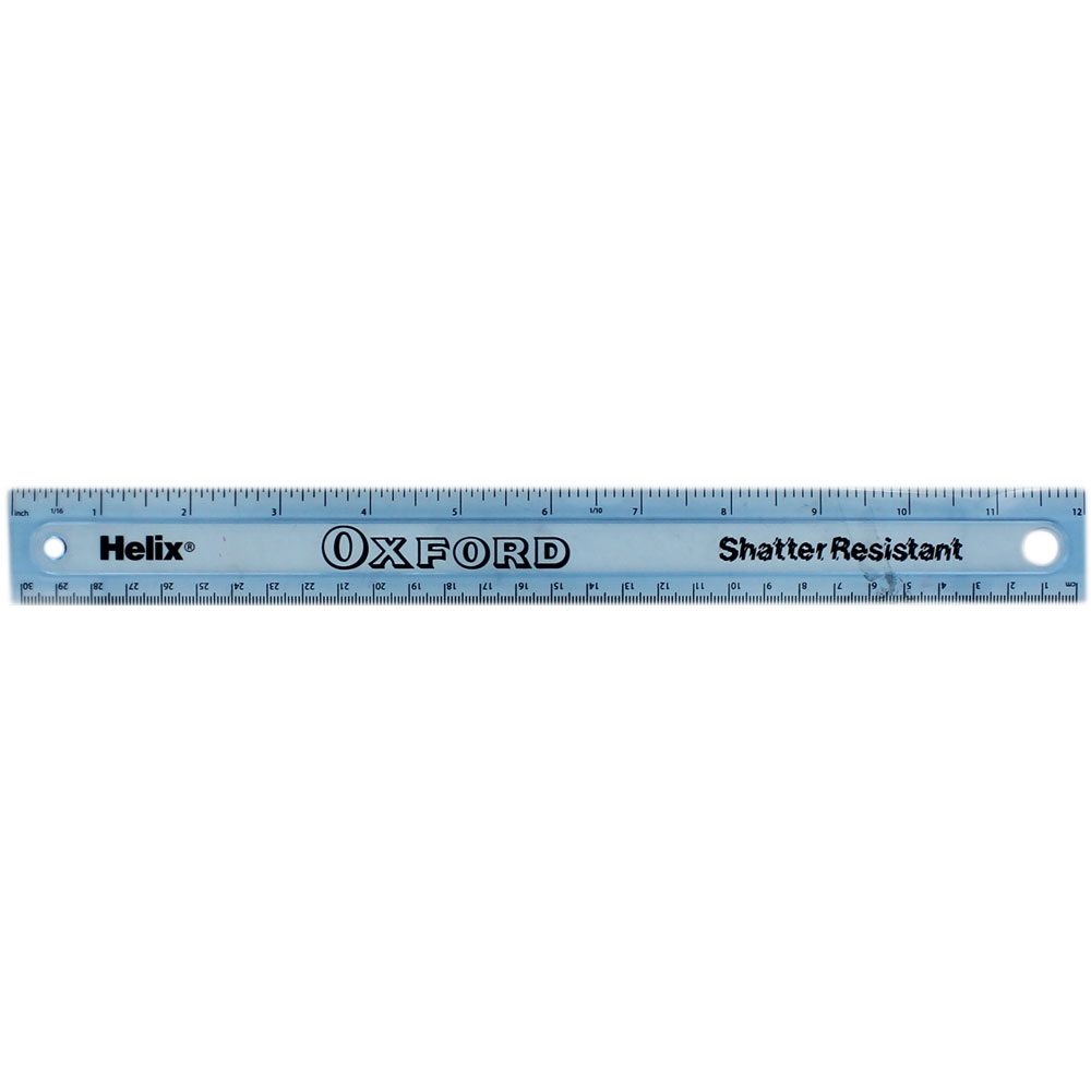 Helix Oxford 12 inch 30cm Shatter Resistant Ruler