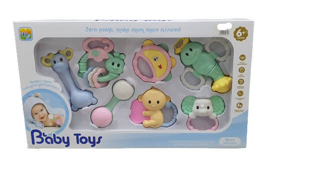 Baby Rattles Toy 0-12 Months Cartoon Toys Kids Early Education Toys