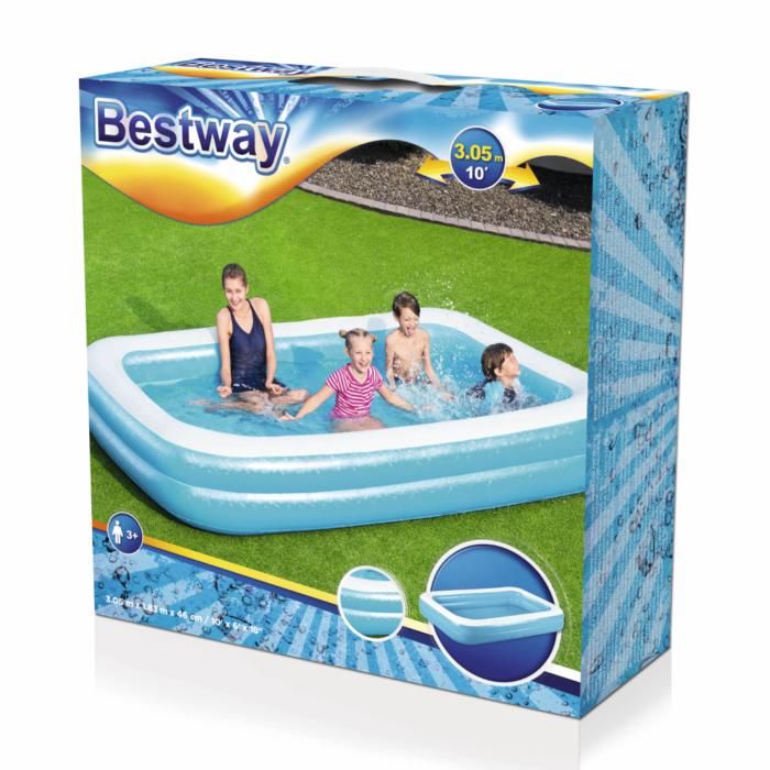 Bestway Blue Rectangular Pool 3.05mx1.83mx56cm