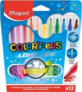 Maped Color Peps Felt Tip 12Col C Box MD-845020