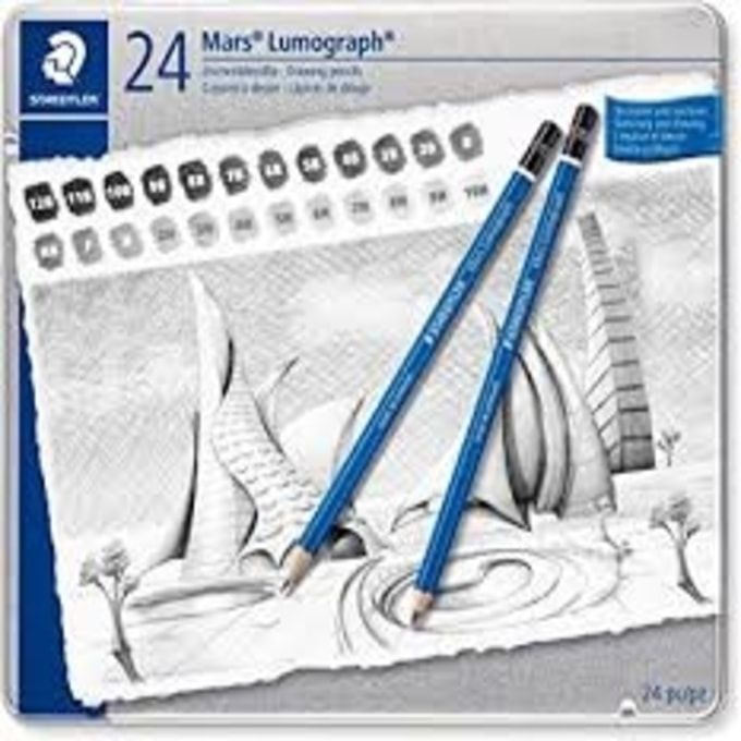 Staedler Mars Lumograph Pencil Set=24pc ST-100-G24