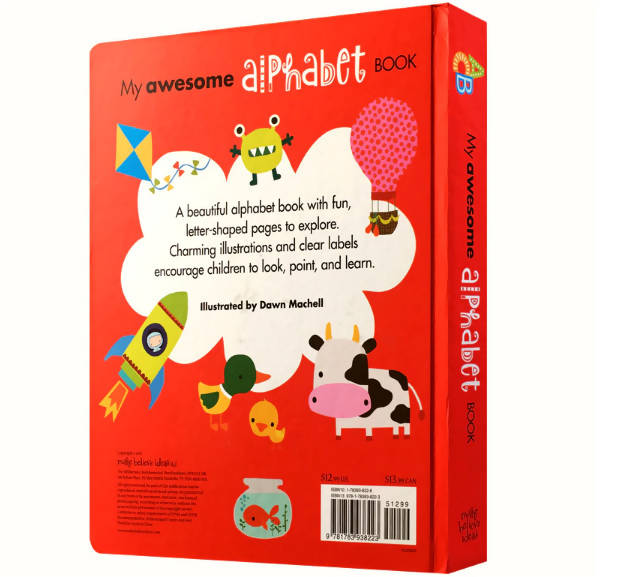 My Awesome Alphabet Book ABC Original English Board Books Baby Kids Learning Educational Word Book