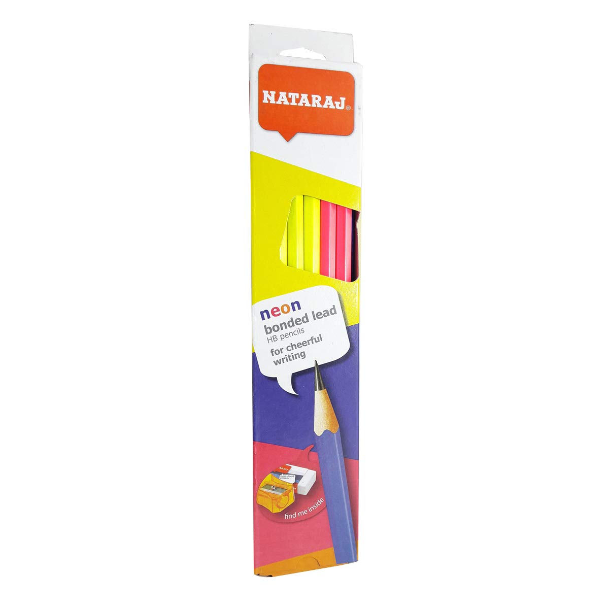 Nataraj Neon Binded Hb Lead Pencil Multi