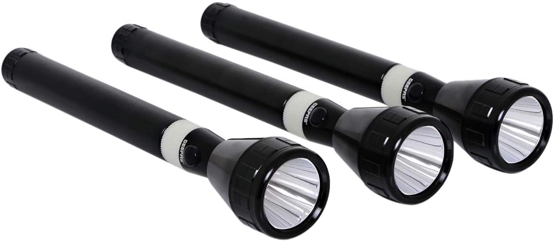 Geepas Rechargeable LED Flashlight Set of 3 in Bahrain | Halabh.com