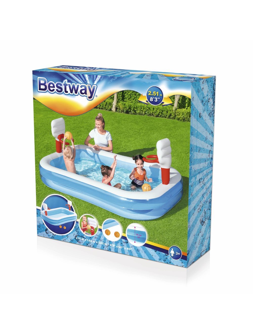 Bestway Play Pool Basketball 251X168X102