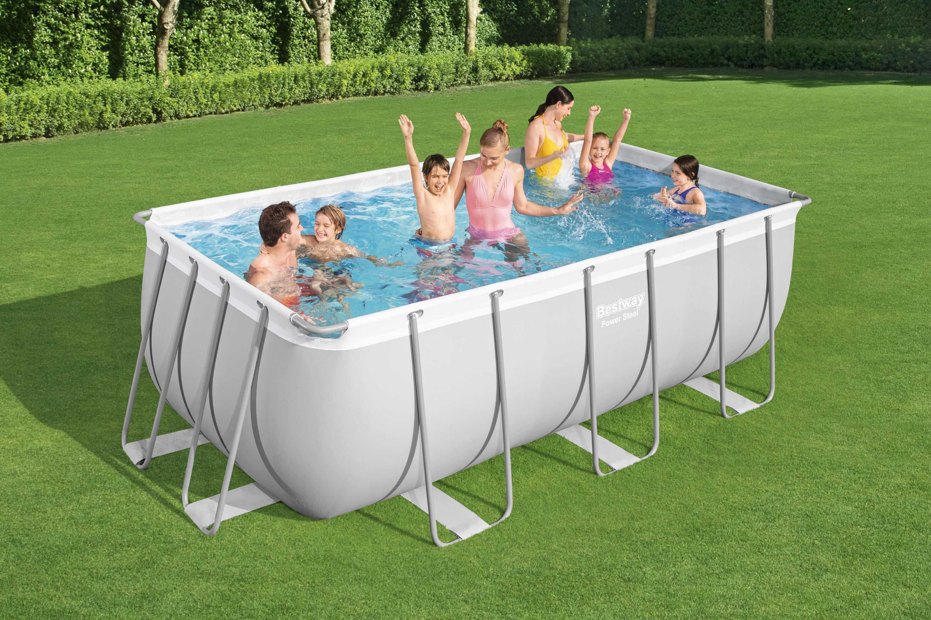 Bestway Rectangular Above Ground Pool Power Steel